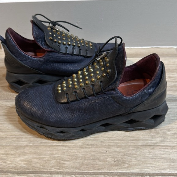 Super cool A.S.98 shoes size 37 u.s. 6.5 blue textured shoes and rivets A.S. 98 - Picture 3 of 9